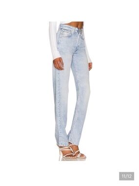 Rag & Bone Alex Miramar Liquid High Rise Straight Jeans Light Wash 26